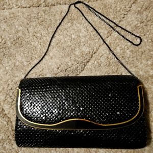 Black & Gold Sequin Evening Bag